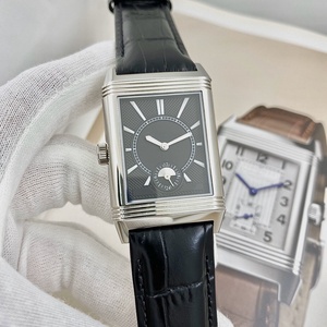 นาฬิกา Reverso รุ่นคลาสสิก หรูหรา ตัวเรือนทอง สายหนัง ดีไซน์ย้อนยุค หรูหรา ออกแบบพิเศษ นาฬิกาสองหน้า - Product Image 3