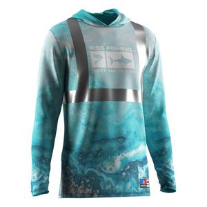 Sweat à capuche de pêche nocturne RISE pour hommes, manches longues, UPF 50+, avec bande réfléchissante pour une activité en plein air en toute sécurité - Product Image 6
