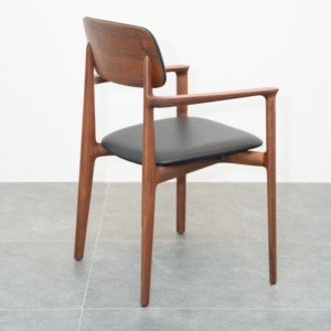 Luxury Ash Wood <b>Armchair</b> Upholstered <b>Dining</b> Chair with Comfortable Seat and Armrests Contemporary Furniture for Home PISANO - Product Image 3