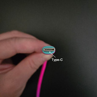 Cable Trenzado de Tela de Color Gradual Anti-Enredos, Cable Gevlochten IOS C94 USB C a 8 Pines