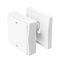 Interrupteur cinétique sans fil auto-alimenté 1/2 voie, indice de protection IP21, certifié CE RoHS pour système de maison intelligente (compatible Alexa Google Home)