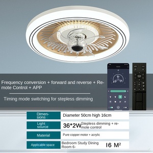 Ventilador de techo inteligente moderno con luz de 360 grados, cabezal giratorio, Control remoto, luz de ventilador de techo Led para el hogar - Product Image 3