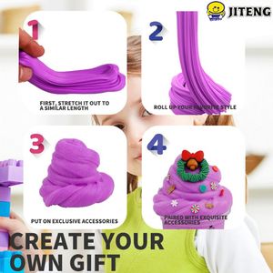 JITENG 2025 Nuovo Set di Giocattoli Slime Vendutissimo, Pasta Morbida Colorata Effetto Nuvola, Argilla di Cotone EN71, Schiuma di Cotone, Argilla Soffice Super Leggera - Product Image 4
