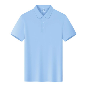 Polo Shirt Nylon Solid Color Breathable Daily Wear Short Sleeve Work Uniform - Product Image 4