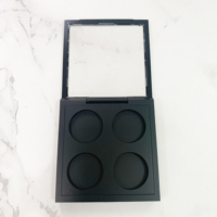 Palette de fards à paupières de maquillage 4 trous en gros emballage de fard à paupières cosmétique vide marque privée personnalisée