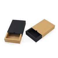 Cajas de Regalo de Papel con Cajón Deslizable, Cajas de Embalaje Kraft Blancas y Negras con Logotipo Personalizado para Joyería, Cosméticos y Artículos Pequeños