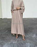 Abaya traditionnelle musulmane Willson, vêtements islamiques modestes, ensemble abaya uni pour femmes, haut et pantalon
