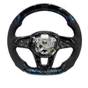 Volante Deportivo de Fibra de Carbono Forjado Azul Claro con Luces LED, Directo de Fábrica, para Volkswagen MK8 MK7 MK6 Golf R GTI <span class=keywords><strong>GTD</strong></span> GTE Polo Golf8 <span class=keywords><strong>Golf7</strong></span> - Product Image 1