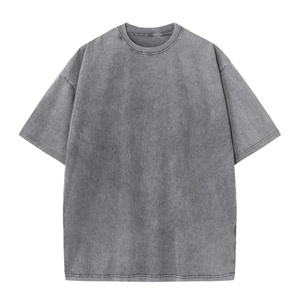 Camiseta de Lujo Vintage con Logo para Hombre, 100% Algodón Jersey de Alta Calidad, Estampada, Efecto Desgastado, Oversize, Lavado Ácido, para Hombre - Product Image 6