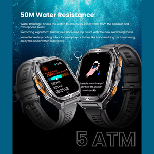 <span class=keywords><strong>Montre</strong></span> connectée X5 Outdoor, écran AMOLED 1,96 pouces, GPS double bande, étanche 5 ATM, plus de 100 modes sportifs, SOS, suivi santé 24/7, podomètre, robuste, pour homme - Product Image 6