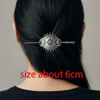 Barrette à cheveux gothique tête de mort, épingle à cheveux viking nœuds celtiques, épingle à cheveux vintage sorcière païenne nordique pour femme