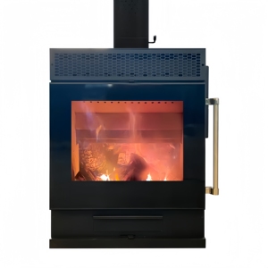 Caminetto <span class=keywords><strong>a</strong></span> Legna Autoportante in Acciaio Completamente Automatico, Design Moderno, Stufa per Riscaldamento Interno Senza Fumo, Garanzia di 3 Anni per Villa - Product Image 1