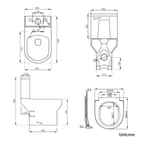 Toilette Lavabo Fermer Couplé P Piège Toilettes Combiné Toilette et Évier Toilette à Double Chasse Cuvette Ronde Installation