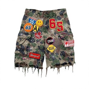 Shorts en jean décontractés pour hommes de haute qualité, personnalisés, en toile, taille mi-haute, avec fermeture boutonnée, respirants, séchage rapide, tricotés, 180g, Lenova Industries - Product Image 2