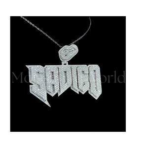 Pendentif en argent 925 de qualité supérieure avec diamant moissanite, brillance premium, collier hip-hop, charme disponible au meilleur prix du marché - Product Image 1