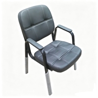 Chaise de bureau en tissu pour personnel, réglable en hauteur, pivotante, avec base en traîneau et accoudoirs en PP, idéale pour les visiteurs et les salles de conférence - Vente en gros