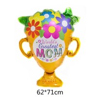 Decoraciones de la serie Crown del Día de la madre Globos de papel de aluminio Delantal Trofeo Guirnalda Globos de fiesta para celebraciones