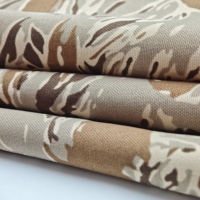 Tissu Oxford en nylon 500D imprimé camouflage rayé tigre du désert, enduit PU, résistant à l'eau, pour sacs à dos, équipements utilitaires d'extérieur et housses