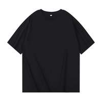 G/m² hochwertiges, übergroßes, schweres T-Shirt für Männer Kurzarm-T-Shirt Baumwolle Einfarbiger Trend Freizeit-Streetwear Groß