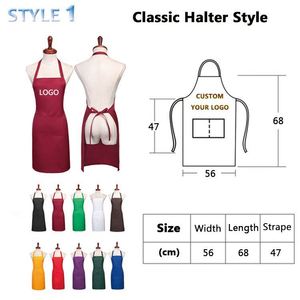 Tablier publicitaire à bavette pleine longueur style coréen personnalisé toile polyester lavable pour hommes outil <span class=keywords><strong>de</strong></span> travail fête fournitures promotionnelles - Product Image 3