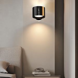 Lampe murale ronde à télécommande, rechargeable, à fixation magnétique, pour couloir, style nordique, en promotion - Product Image 4