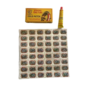 Kit Riparazione Pneumatici Bici Hot Sale con Colla e Toppe, Set Riparazione <span class=keywords><strong>Gomme</strong></span> Bici con Cemento Vulcanizzante Resistente - Product Image 1