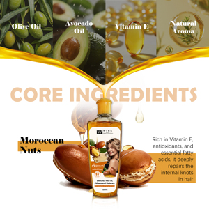 <span class=keywords><strong>Huile</strong></span> capillaire à <span class=keywords><strong>l</strong></span>'argan marocain de qualité salon 200 ml, enrichie à <span class=keywords><strong>l</strong></span>'<span class=keywords><strong>huile</strong></span> <span class=keywords><strong>d</strong></span>'<span class=keywords><strong>olive</strong></span> pour une nutrition intense, rend les cheveux lisses, avec étiquette personnalisable - Product Image 6