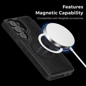 Étui en cuir PU à rabat magnétique avec fentes pour cartes et fermeture magnétique pour <span class=keywords><strong>Samsung</strong></span> S26 S26 Plus S26 <span class=keywords><strong>Ultra</strong></span> - Product Image 5