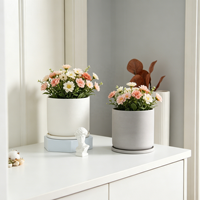 Pot de fleurs en céramique d'argile YBH Nordic Modern Matt, écologique, durable, léger, décoratif pour bureau, couleur personnalisée, en vrac, pour plantes succulentes