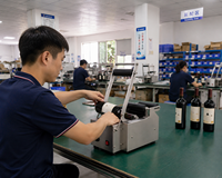 Machine d'étiquetage de bouteilles semi-automatique manuelle de haute précision portable pour les contenants en verre, en plastique, en conserve, en tube, en baume à lèvres