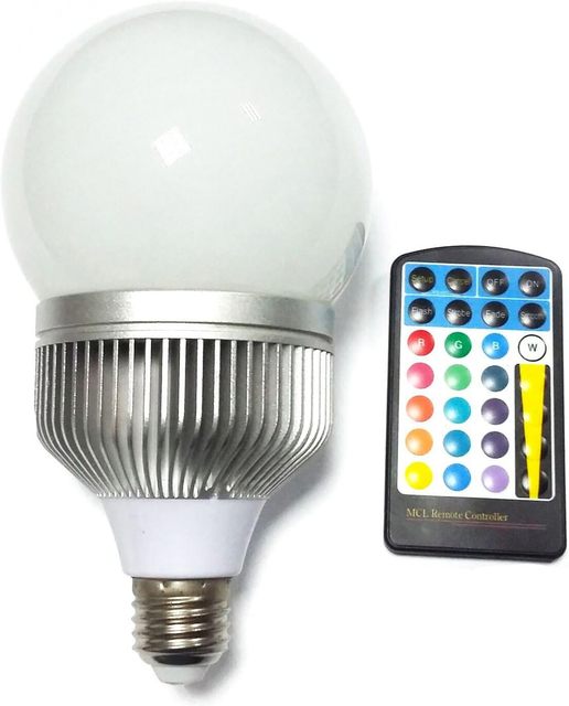 LED RGBW Bulb10W G100 Remote Control Smart RGB Bulb LED Color Changing Light Bulb Big Globe E26/E27/B22 Base Memory Function