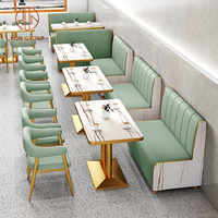 Ensemble de meuble rond en marbre pour café et restaurant, canapé, stand, chaise et table pour restaurant, café