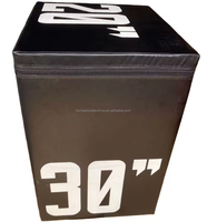 Prix de gros : Boîte de saut Plyo souple en PVC 3 en 1 pour entraînement de puissance, avec doublure en mousse EPE, taille personnalisable, noire, pour gym, fitness et musculation