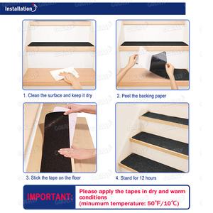 Steptak 4 inch x 35 ft không thấm nước không trượt tự dính 80 Grit Silicone carbibe PVC chống trượt băng cho cầu thang bước Tread - Product Image 6