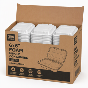 Sugarcane Clamshell <b>Lunch</b> <b>Box</b> 600ml 1000ml Compostable Bagasse Hinged <b>Compartment</b> Hot Meal Delivery Container Supplier - Product Image 6