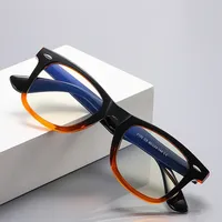 Monturas Ópticas Cuadradas TR90 de Moda para Hombre y Mujer, Gafas de Computadora con Protección Anti Luz Azul, Monturas Ópticas Modernas y Sencillas para Miopía
