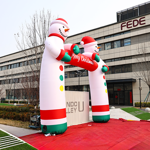 Porte d'entrée gonflable Père Noël imperméable, Arche gonflable Père Noël, Décorations de Noël gonflables d'extérieur - Product Image 2