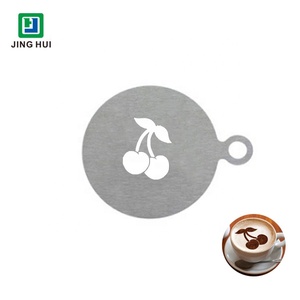 JINGHUI Khuôn Mẫu Cà Phê Kim Loại Có Hoa Văn Tùy Chỉnh Mẫu Cà Phê Latte Nghệ Thuật Cappuccino Khuôn Mẫu Cà Phê Cappuccino Tùy Chỉnh - Product Image 3