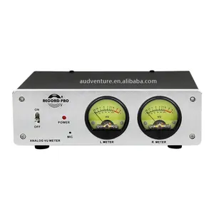 Medidor analógico duplo, visor de painel db, amplificador de 2 vias, caixa de comutador de áudio/alto-falante, seletor de espectro de música