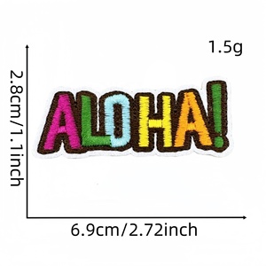 Bán Buôn Hawaii Bãi Biển Biểu Tượng Nhỏ Thêu Đính Sticker Sắt Trên Ngoài Trời Thiên Nhiên Mùa Hè Các Bản Vá Lỗi Cho Mũ Quần Áo T Áo Sơ Mi - Product Image 5