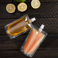 Sac de boisson de poche de boisson personnalisée liquide de Zhongbao avec le matériel de bec pochette debout transparente en nylon avec la buse