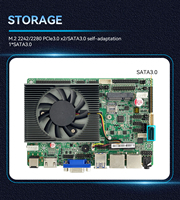 Mini placa base Itx controlada Industrial de gama alta Intel Core I5 6200U 7200U 2 * RTL8111H MSATA3.0 Mini placa base integrada