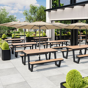 بيع بالجملة طاولات المطاعم التجارية الخارجية وطاولة مراكز التسوق في الحديقة طاولة مع مقاعد - Product Image 6
