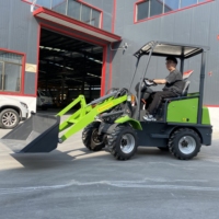 Minicargadora de Ruedas Eléctrica TIANTONG de 0.5T~1T, Minicargadora Articulada para Jardín, Granja, Hoflader, en Venta