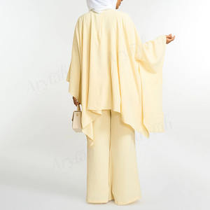 <span class=keywords><strong>Ensemble</strong></span> 2 pièces de haute qualité avec design personnalisé <span class=keywords><strong>pour</strong></span> femmes musulmanes, vêtements islamiques de couleur unie sur toute la longueur, <span class=keywords><strong>ensemble</strong></span> haut et <span class=keywords><strong>pantalon</strong></span> <span class=keywords><strong>pour</strong></span> femmes modestes - Product Image 5