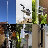 Kit de fixation d'antenne métallique sur poteau, 1 ensemble de supports en U + 4 vis, support de mât pour antenne domestique