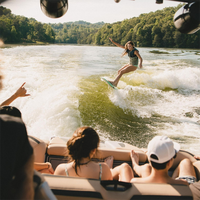 Yacht de luxe Kinlife personnalisable de 25 pieds en aluminium pour wakeboard et surf, moteur inboard, fabrication soudée, bon prix