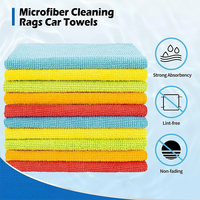 Rouleau de chiffons de nettoyage en microfibre dans un emballage personnalisé, déchirez les serviettes de cuisine et les rouleaux de chiffon en microfibre pour lavage de voiture
