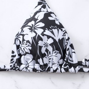 Maillot de bain deux pièces sexy vintage pour femme avec bretelles au crochet, logo personnalisé, armatures, séchage rapide, string en V et push-up - Product Image 5