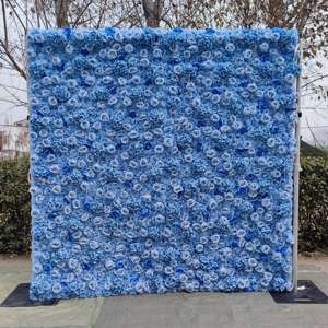 SN-FW01 <strong>Wedding</strong> <strong>Decorations</strong> 3D 5D Roll Flower Wall Backdrop 8ft X 8ft Blue White Pink Green Purple Red Graduation Father's Day - Product Image 5